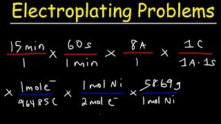 Electrolysis amp Electroplating Practice Problems  Electrochemistry [upl. by Dearman465]