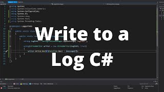 How To Create a Simple Log Writer in C with also using the App Config File  C Tutorial [upl. by Lytsyrk]