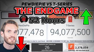 PewDiePie VS TSeries THE END Sub Count Timelapse [upl. by Che]