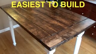 HOW TO BUILD A FARMHOUSE KITCHEN TABLE  COMPLETE AND EASY PLAN [upl. by Barrow]