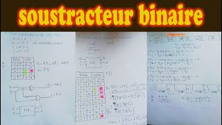 Soustracteur binaire  Demi soustracteur  Soustracteur complet [upl. by Furgeson]