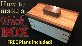 Woodworking How to make an awesome trick box  FREE plans [upl. by Nico720]