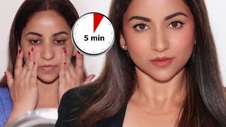 Just 5 MINUTES No Foundation Makeup Tutorial to WorkOffice [upl. by Nevad]