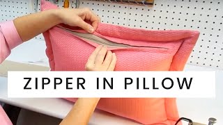 How To Put A Zipper In A Pillow [upl. by Collier]