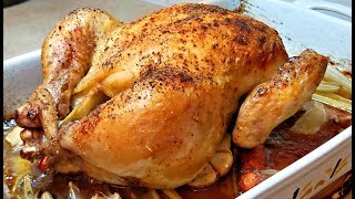 How to Cook Roast Chicken  Baked Chicken Recipe  Oven Roasted Chicken [upl. by Aleyak]