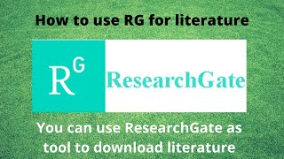 How to Use ResearchGate for Literature [upl. by Thibault]