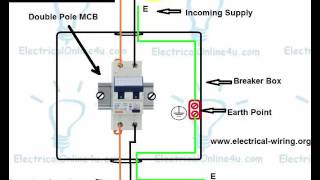 How to Wire Double Pole Breaker  MCB  In English [upl. by Llenoj]