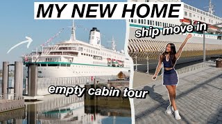 SHIP MOVE IN VLOG  EMPTY CABIN TOUR  Semester at Sea 2023 [upl. by Asylla]