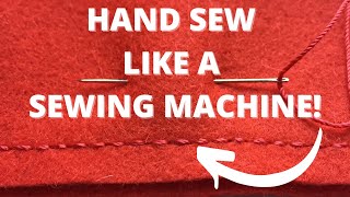 Hand Sewing Tutorial RIGHT HANDED Backstitching [upl. by Vicki861]