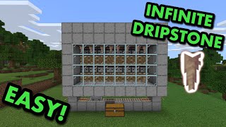 SIMPLE 121 AUTOMATIC DRIPSTONE FARM TUTORIAL in Minecraft Bedrock MCPEXboxPS4SwitchWindows10 [upl. by Anyal]