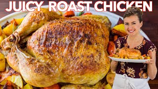 Juicy ROAST CHICKEN RECIPE  How To Cook a Whole Chicken [upl. by Kral]