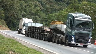 Carretas na Serra da BR376  PRSC  Prox Curva da Santa [upl. by Oilalue]