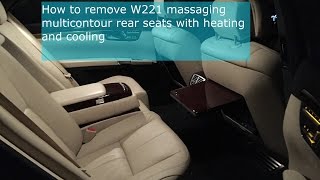 How to remove rear seat and lumbar support MercedesBenz S W221 [upl. by Adiarf]