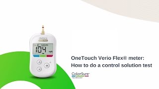 OneTouch Verio Flex® meter How to do a control solution test [upl. by Naerb]