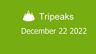 Microsoft Solitaire Collection  Tripeaks  December 22 2022 [upl. by Yelsha]