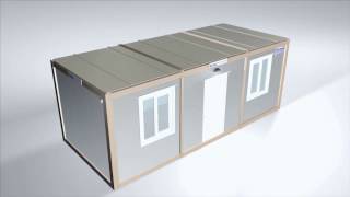 Flat Pack Container  Office Modular Cabin Assembly [upl. by Hashim593]