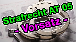 Strafrecht AT 05  Subjektiver Tatbestand  Vorsatz und Fahrlässigkeit [upl. by Arretal]