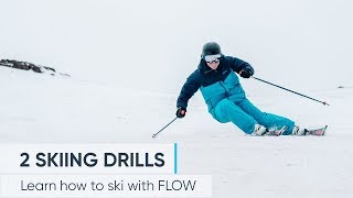 2 Skiing Drills To Help IMPROVE YOUR TECHNIQUE [upl. by Naihr]