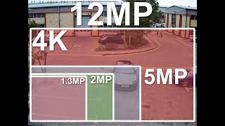 12MP vs 4K vs 5MP vs 2MP CCTV camera real footage [upl. by Ayrolg]