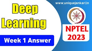 NPTEL Deep Learning  Week 1 Assignment Answers  NPTEL Solutions 2023 [upl. by Sung]