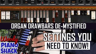 HAMMOND ORGAN DRAWBAR Tutorial and MustKnow Settings [upl. by Nerfe]