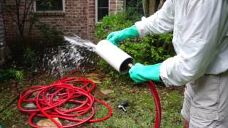 Water Bladder Drain Pipe Cleaner Demonstration [upl. by Naimed162]