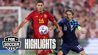 Croatia vs Spain Highlights  UEFA Nations League Final [upl. by Nodal780]