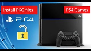 how to Install Game on Ps4 from USB  Install PKG files  Jailbreak PS4 [upl. by Brew]