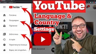 How to Change YouTube Language and Country Settings [upl. by Yrevi]