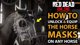 How To Unlock amp Equip The Horse Mask on ANY Horse in Red Dead Online [upl. by Goober629]