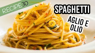 15 minute Spaghetti aglio e olio [upl. by Eimirej]