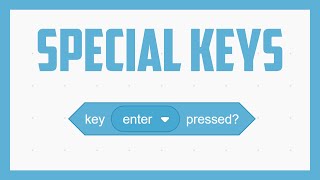 Scratch Tutorial  SPECIAL KEYS In Scratch [upl. by Fritz]