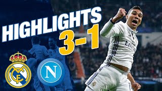 GOALS AND HIGHLIGHTS  Real Madrid 31 Napoli  Champions League [upl. by Pilihp]