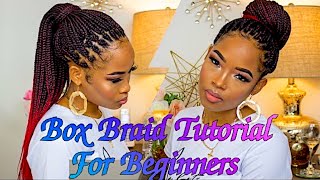 Easy DIY Box Braids TUTORIAL For Beginners  Karrill DaDiva [upl. by Terri]