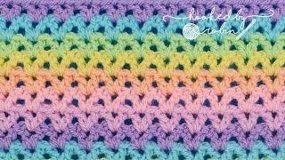 How to Crochet the V Stitch SUPER FAST STITCH [upl. by Hnao209]