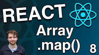 Map through State Array Loop  React tutorial 8 [upl. by Nittirb]