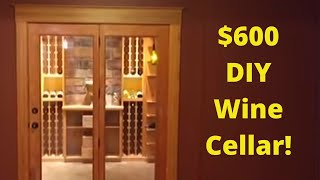 DIY Basement Wine Cellar  Cheap but Fully Custom [upl. by Jankell]