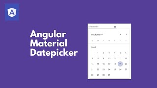 How to add datepicker using angular material [upl. by Apfelstadt]