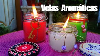 Como hacer VELAS Aromáticas de Colores Caseras [upl. by Theona]