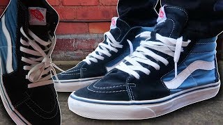 How To Lace Vans Sk8 Hi 3 Ways w ON FEET  BEST ON YOUTUBE [upl. by Ocko]