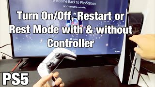 PS5 How to Turn OffOn Restart Rest Mode with amp without contoller [upl. by Akimrehs38]