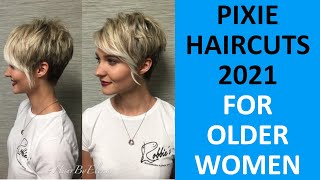 Trendy PIXIE Haircuts 2021 For WOMEN OVER 40 50 60 [upl. by Ecirum]