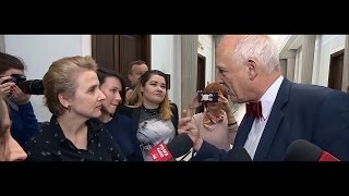 █▬█ █ ▀█▀ Janusz KorwinMikke masakruje feministki w sejmie [upl. by Enimrej628]