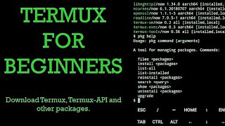 Termux for Beginners  Termux amp TermuxAPI  termux tutorial  termux commands  install termux [upl. by Imoyaba]