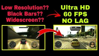 NFSMW Widescreen  Black Bars  Game Crash fix HD GRAPHICS  60 FPS [upl. by Ynnol]