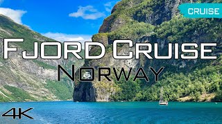 Geirangerfjord Cruise Hellesylt  Geiranger Norway 4k [upl. by Rexer666]