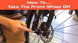 Taking the front wheel off your Riese amp Müller electric bike [upl. by Nowed466]