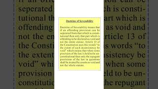 Doctrine of Severability [upl. by Suissac272]