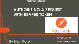 Postman Tutorial  Authorize API Requests with Bearer Token in Postman [upl. by Rois565]