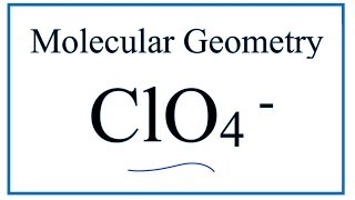 ClO4  Molecular Geometry  Shape and Bond Angles [upl. by Atims]